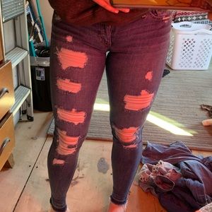 Distressed Hollister Super Skinny Jeans